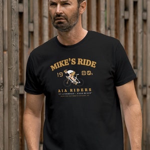 Mike&#39;s Ride, Cycling Shirt, Bicycle, Cyclist Shirt, Cycling Gift, A1A, Cyclist Gifts, Bicycle Rider, Cyclist, Gift for Her, Gift for Him