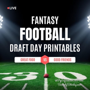 Fantasy football draft printable, Fantasy football, Draft picks, Draft day printables, Football printables, football party printables
