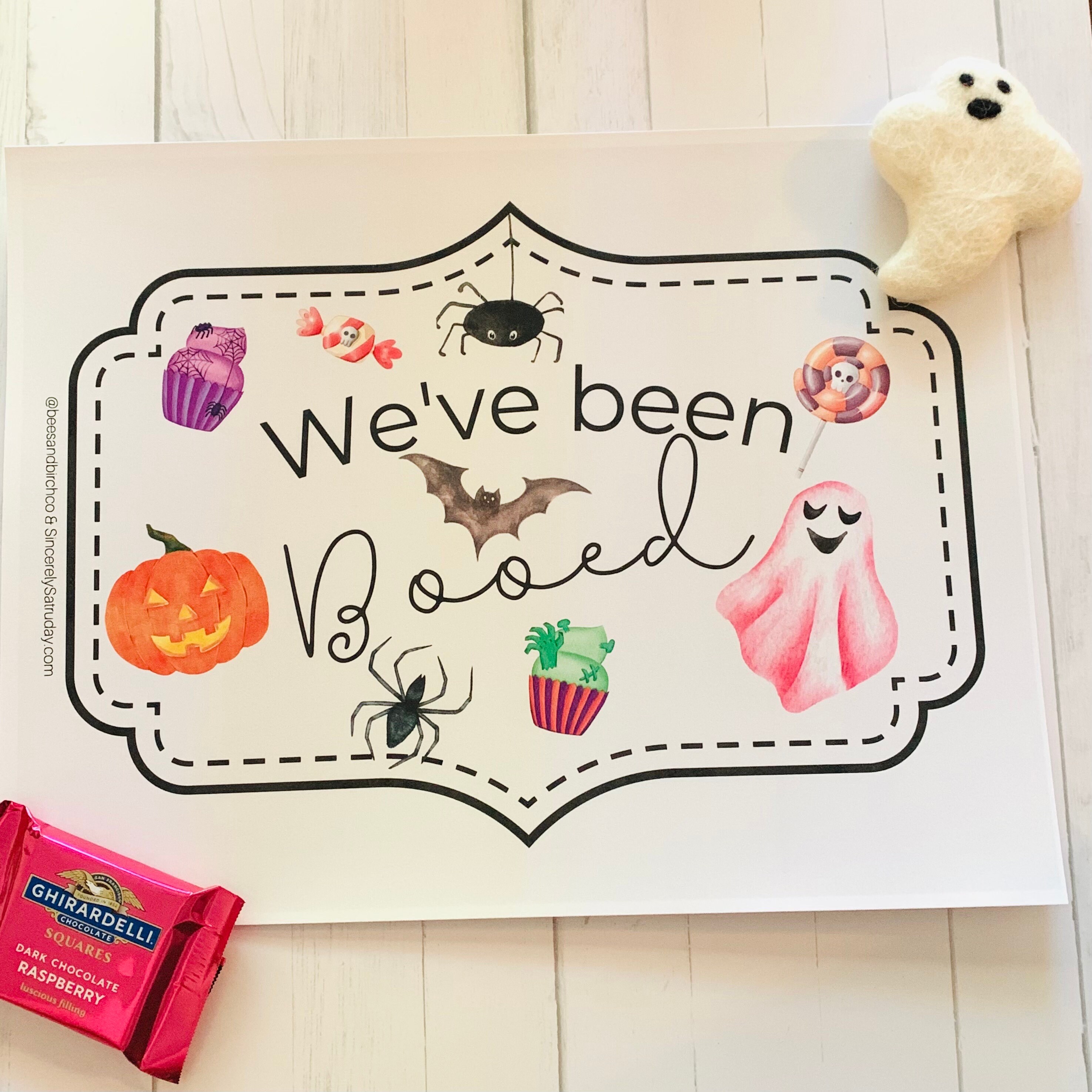 You've Been Booed, Halloween Basket Printables, Cute Halloween, Booed Printable, Suprise ...