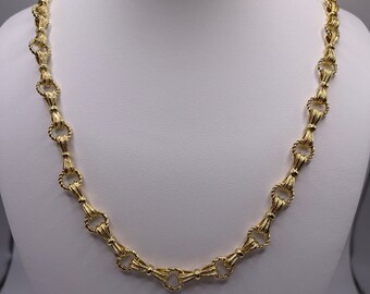 40 Gram Vintage 18k Yellow Gold Rectangle Link Chain 23 Inches 4.5