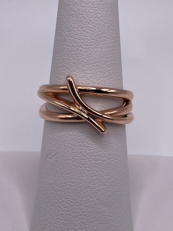 Contemporary 14 kt. Rose Gold Ring