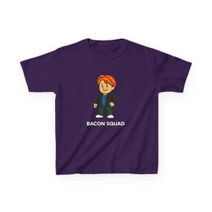 Roblox Bacon Hair Kids Heavy Cotton T-Shirt | Bacon Squad Gamer Shirt image 7