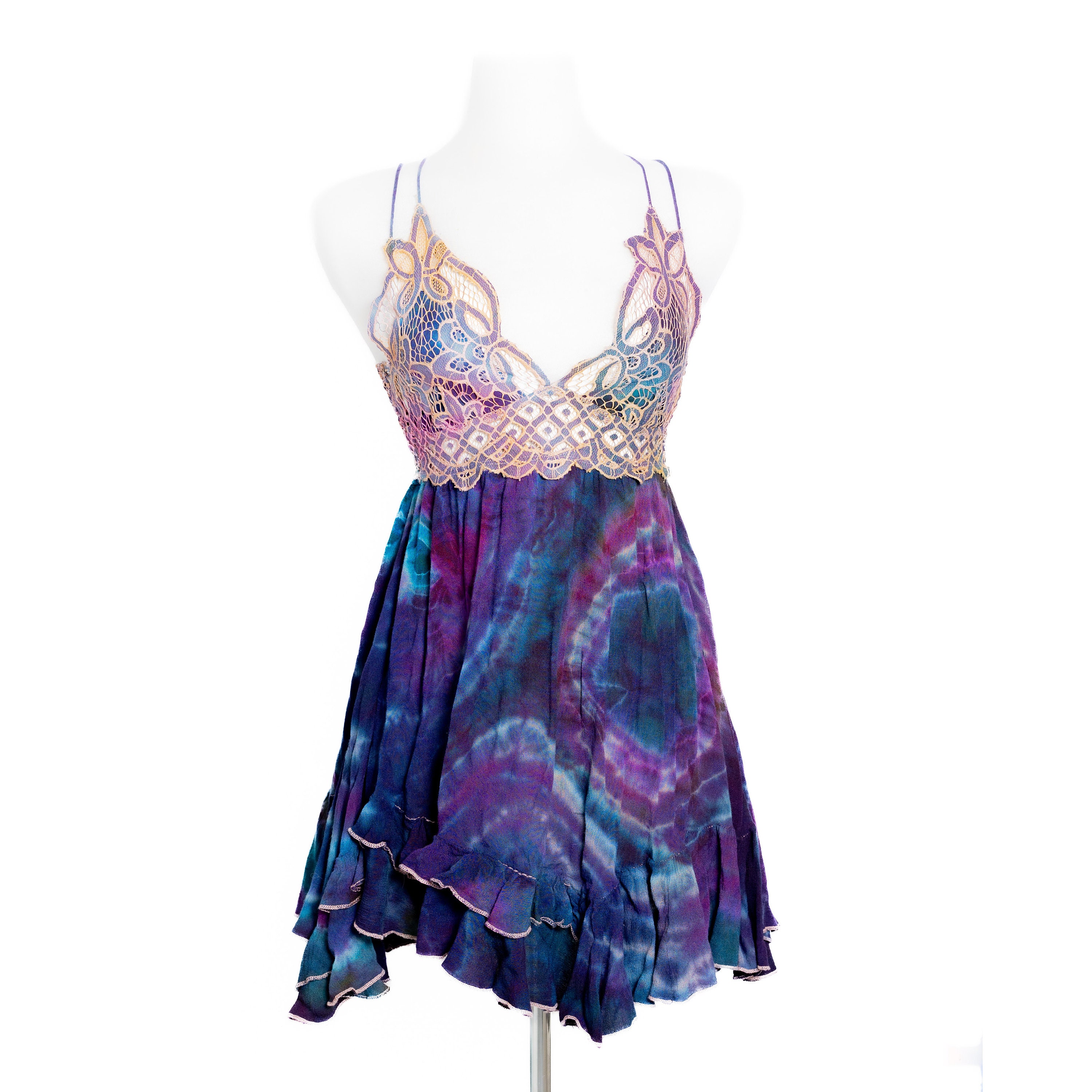 Free People Women s Size Small Adella Crochet Lace Ice Dyed