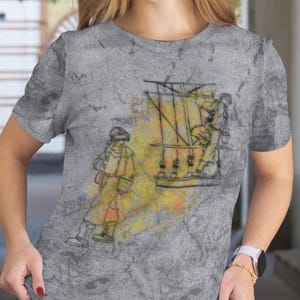 Jim Hawkins Treasure Planet Tie Dye T-Shirt, Pirate Graphic Tee, Adventure Shirt, Retro Movie Fan Top, Vintage Film Inspired Clothing