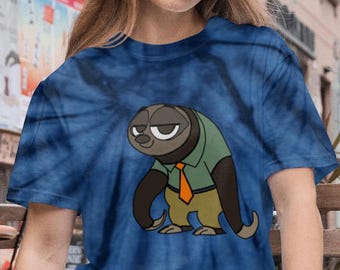 Tie-Dye Flash T-Shirt, Flash From Zootopia T-Shirt, Zootopia Shirt, Sloth Shirt, Disney Shirt