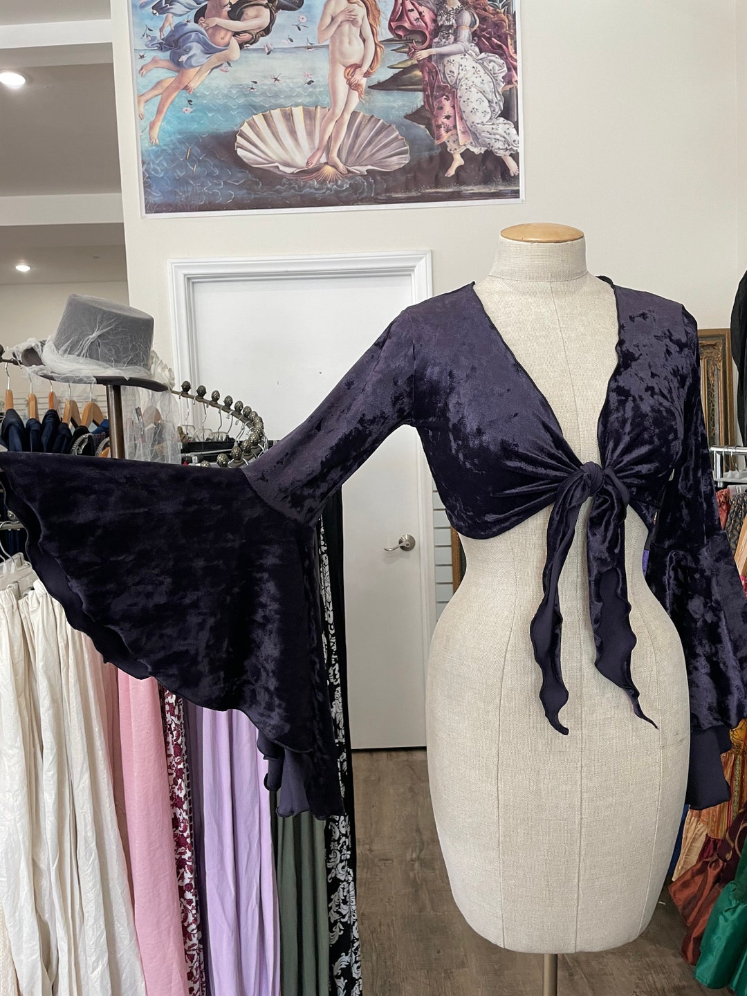 Stylish Silk Bell-Sleeve Tie Top Women main image 0