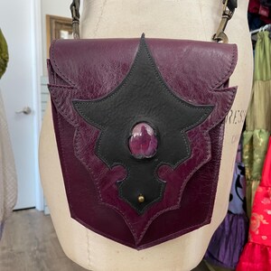 Leather Bag with Stone