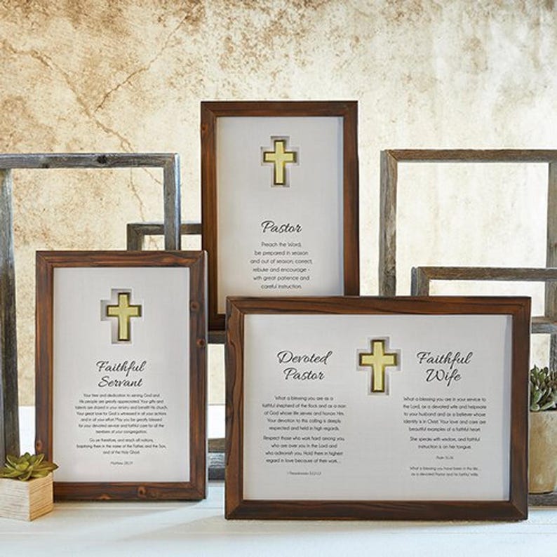 Pastor & Wife Appreciation Wall Art – 15″×11″ Shadowbox With Scripture ...