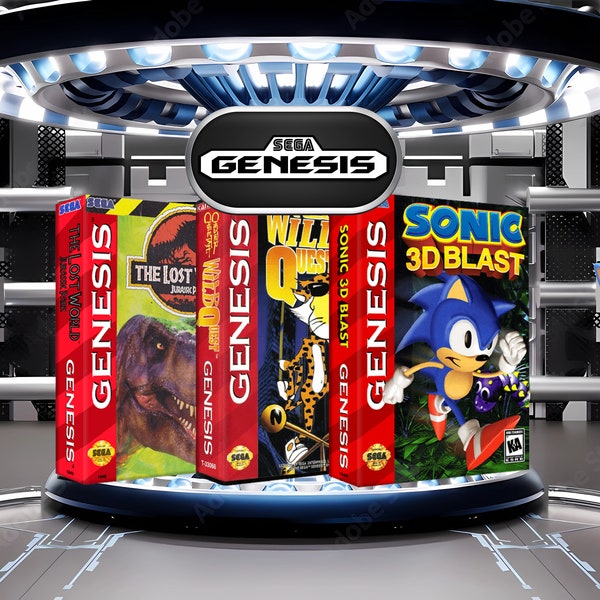 Sega 1988 Genesis Custom Replacement Reproduction Covers (Artwork Only No Game or Case)