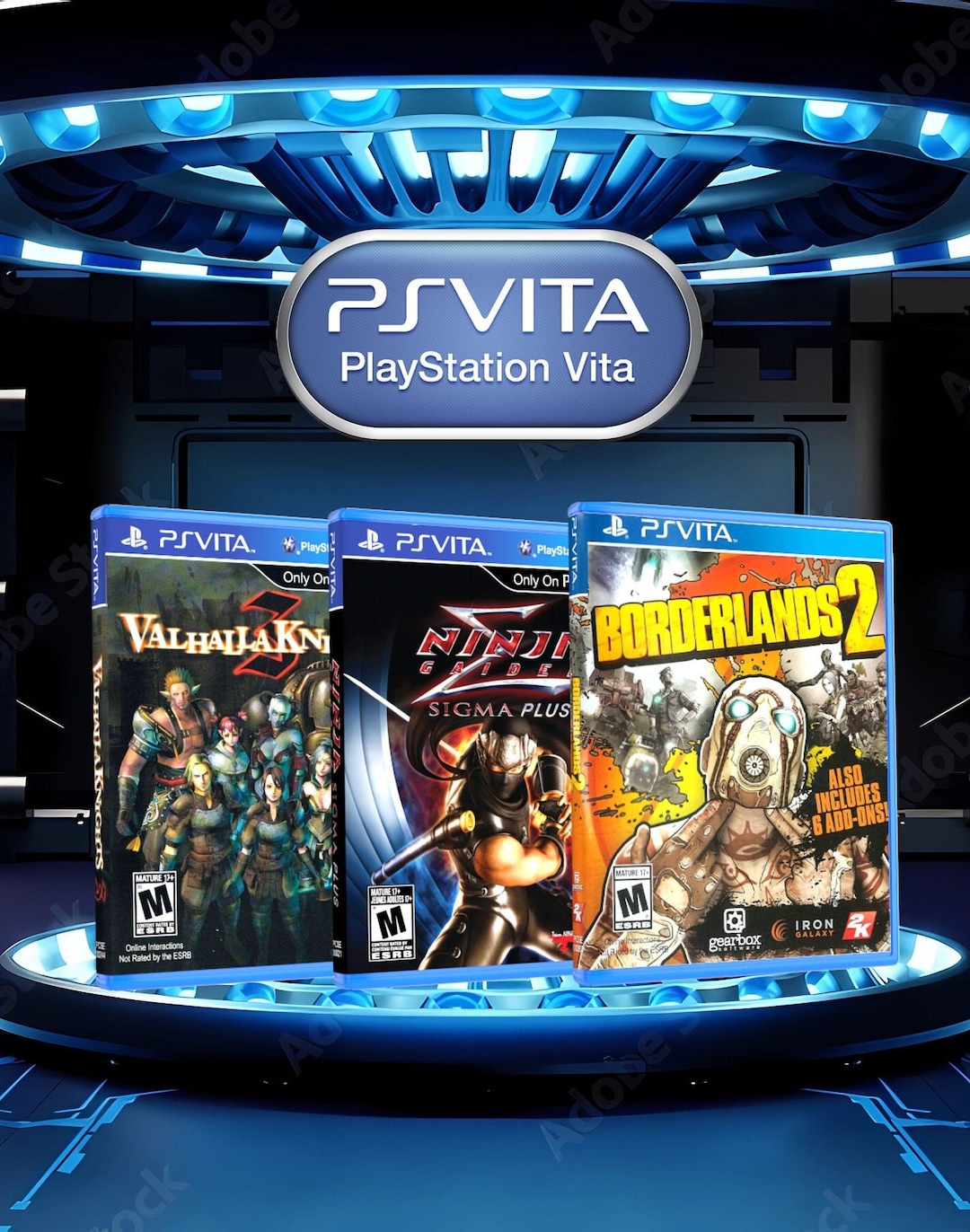 Sony (2011) Playstation Vita PS Vita Psvita Portable Custom