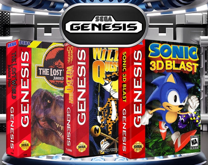 Genesis Reproductions Sega 1988 Genesis Custom Replacement Reproduction Covers (artwork Only ...