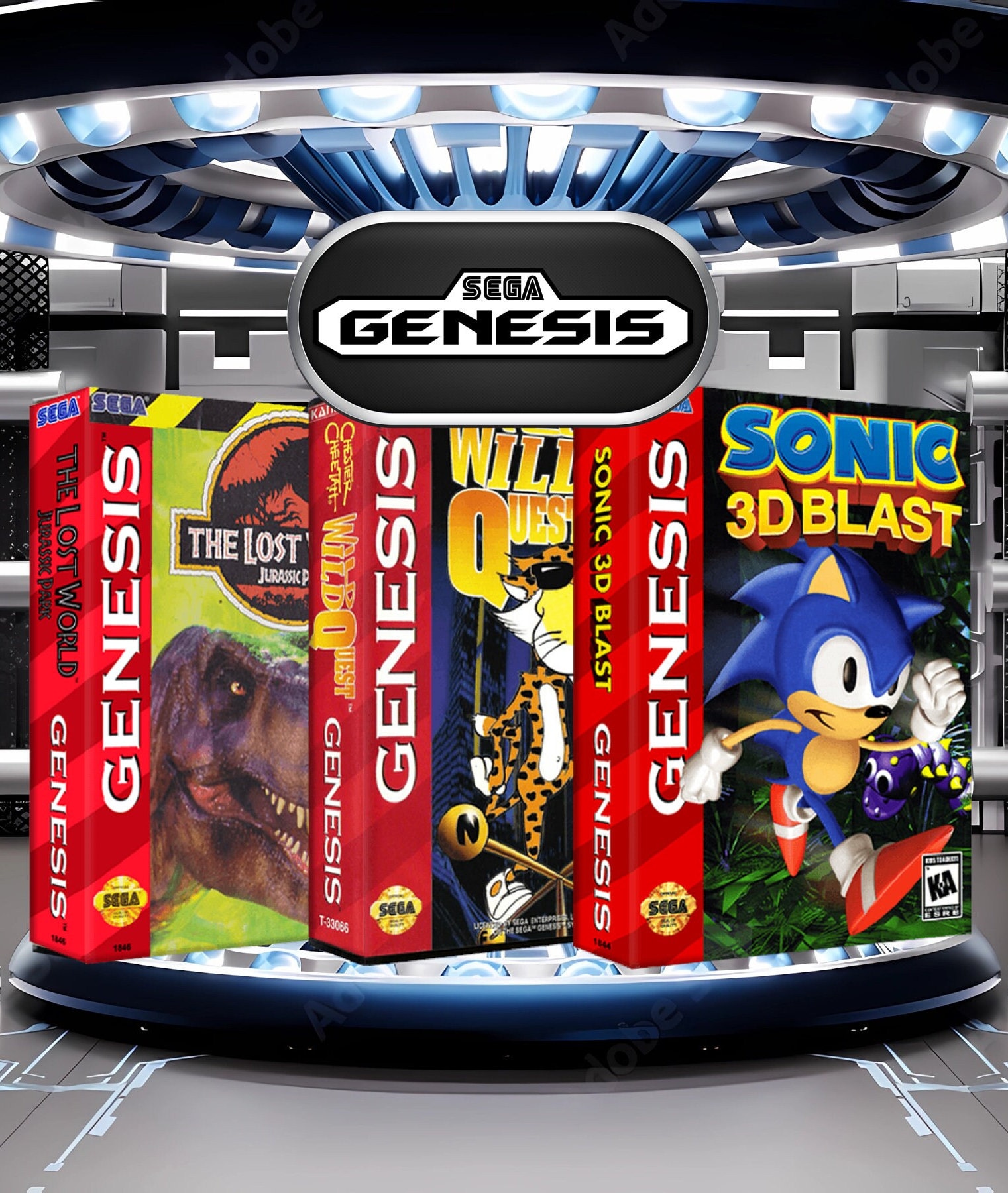 Buy Sega 1988 Genesis Custom Replacement Reproduction Covers