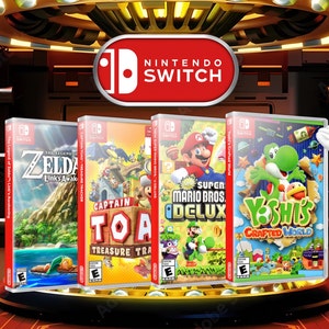 Nintendo 2017 Switch (Nintendo Switch) Custom Replacement Reproduction Covers (Artwork Only No Game or Case)
