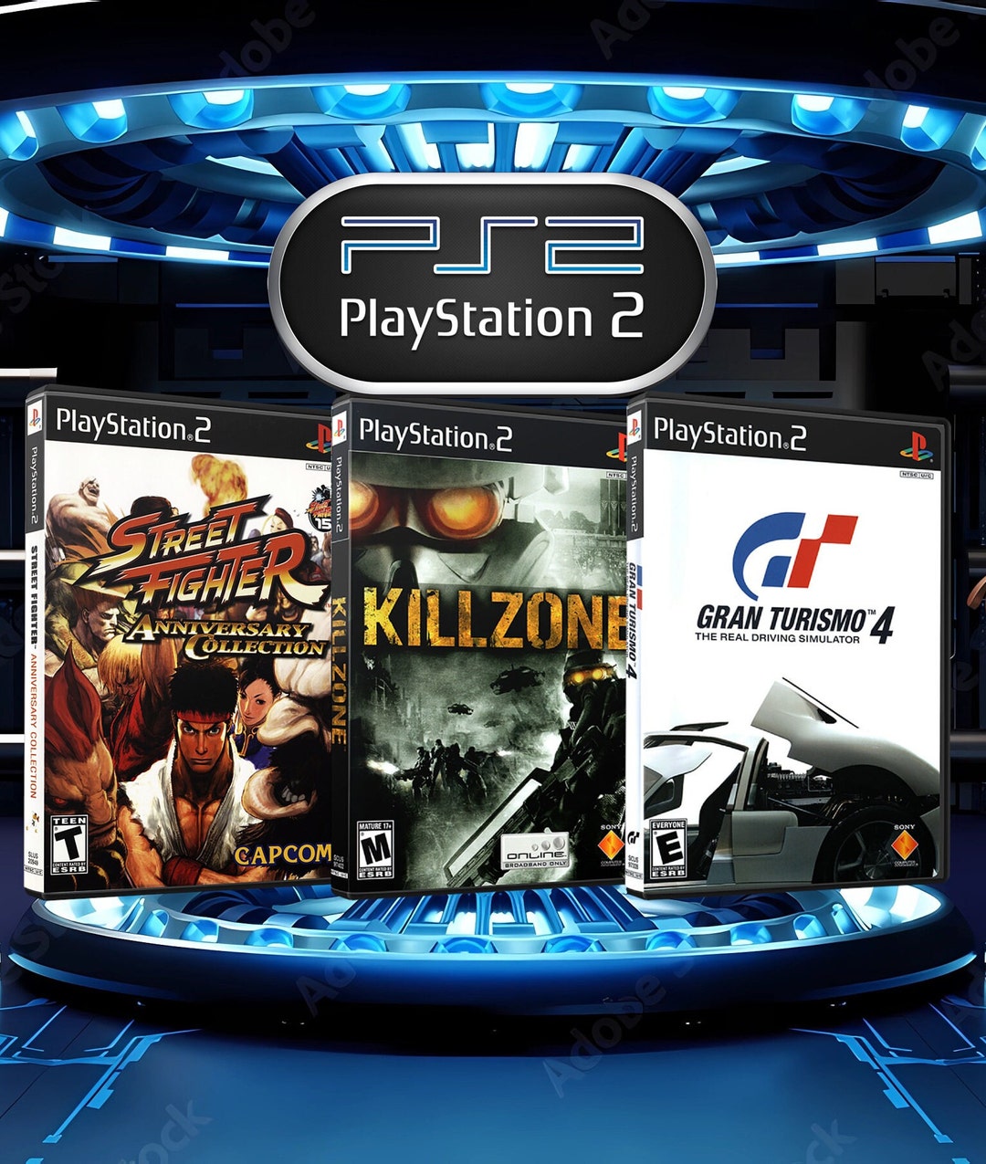 Sony 2000 Playstation 2 PS2 Custom Replacement Reproduction Covers