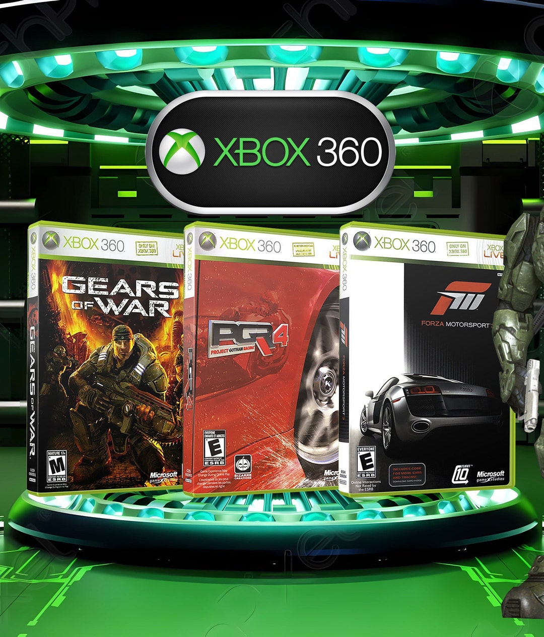 Microsoft 2005 360 (xbox 360) Custom Replacement Reproduction Covers  (artwork Only No Game or Case)