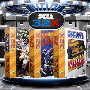 Sega 1994 32X Custom Replacement Reproduction Covers (Artwork Only No Game or Case)