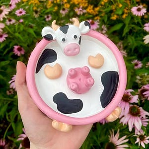 Cute Cow Clay Tray | Handmade