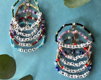 Eras Tour Friendship Bracelets - Bracelet Exchange - Swiftie Bracelets - Album Bracelets - Square Bracelets - 2024 Concert Bracelets - Kandi