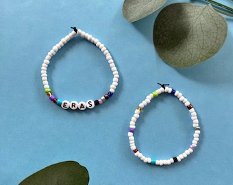 Pulseiras da amizade Eras Tour - Troca de pulseiras - Pulseiras Swiftie - Pulseiras de álbum sutil - Pulseiras de concerto 2023 - Kandi