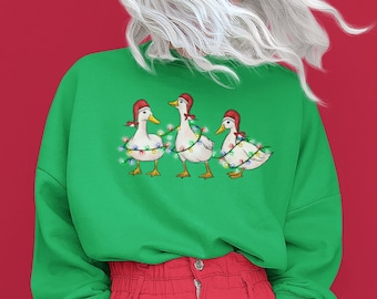 Kerst Silly Goose Sweatshirt, Goose Crewneck Sweatshirt, Goose Unisex Sweatshirt, Silly Goose Shirt, Goose Poolover, Silly Goose Jumper