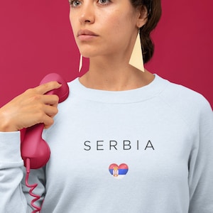 Serbia Flag Sweatshirt, Srbija Shirt, Serbian Flag, Serbian Gift, Serbian Souvenir, Destination Shirt, Oversized Sweatshirt, Travel Shirt