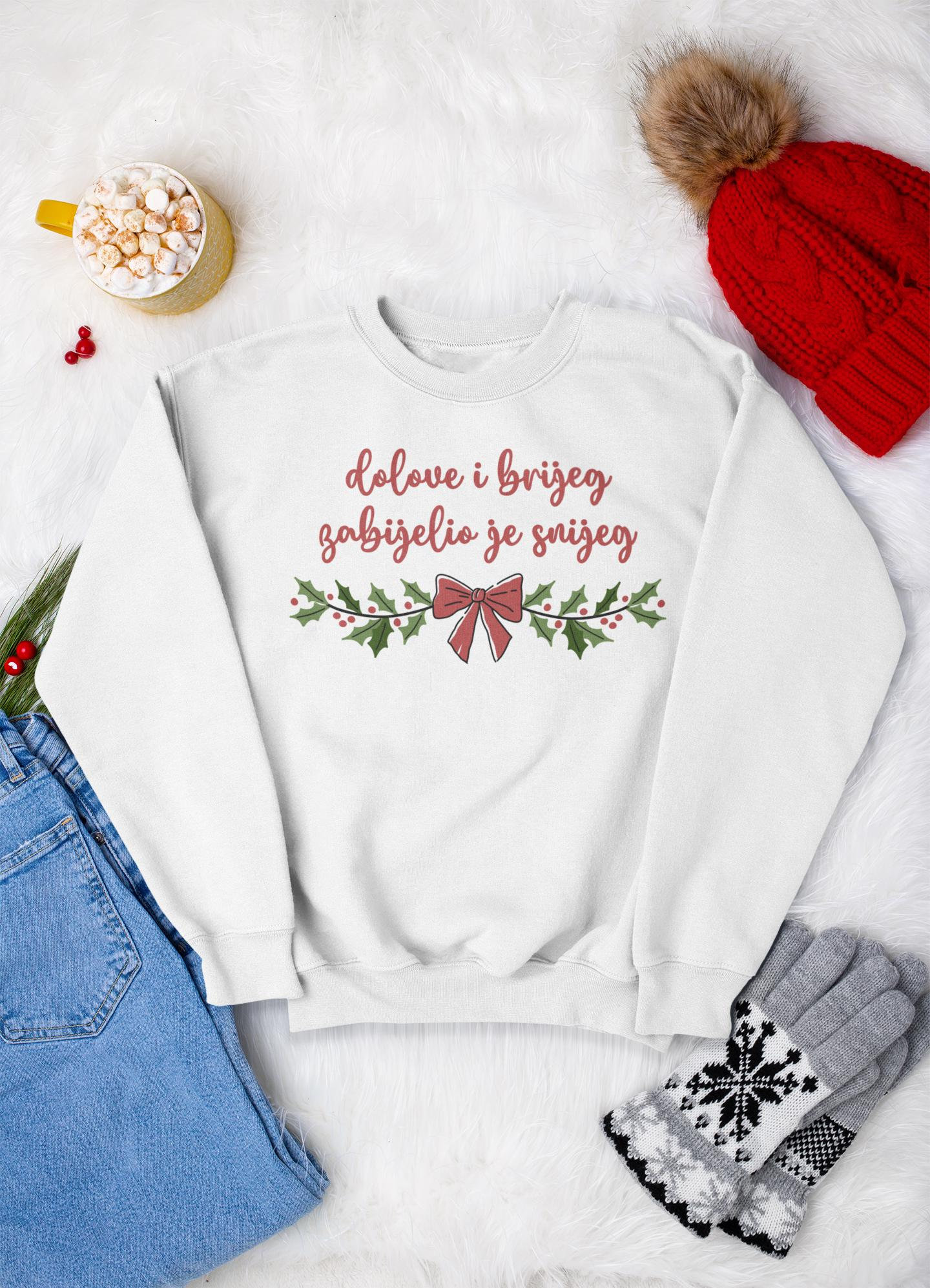 Sretan Bozic Hrvatska Dzemper, Retro Balkan Christmas Shirt, Cute Croatia Xmas Sweatshirt, Slavic Balkan Holidays, Blagoslovljen Bozic