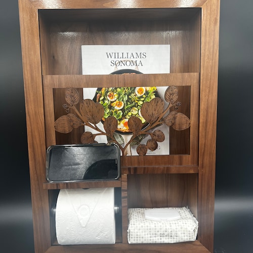 Recessed Toilet Paper Dispenser With Magazine Storage. One or Two