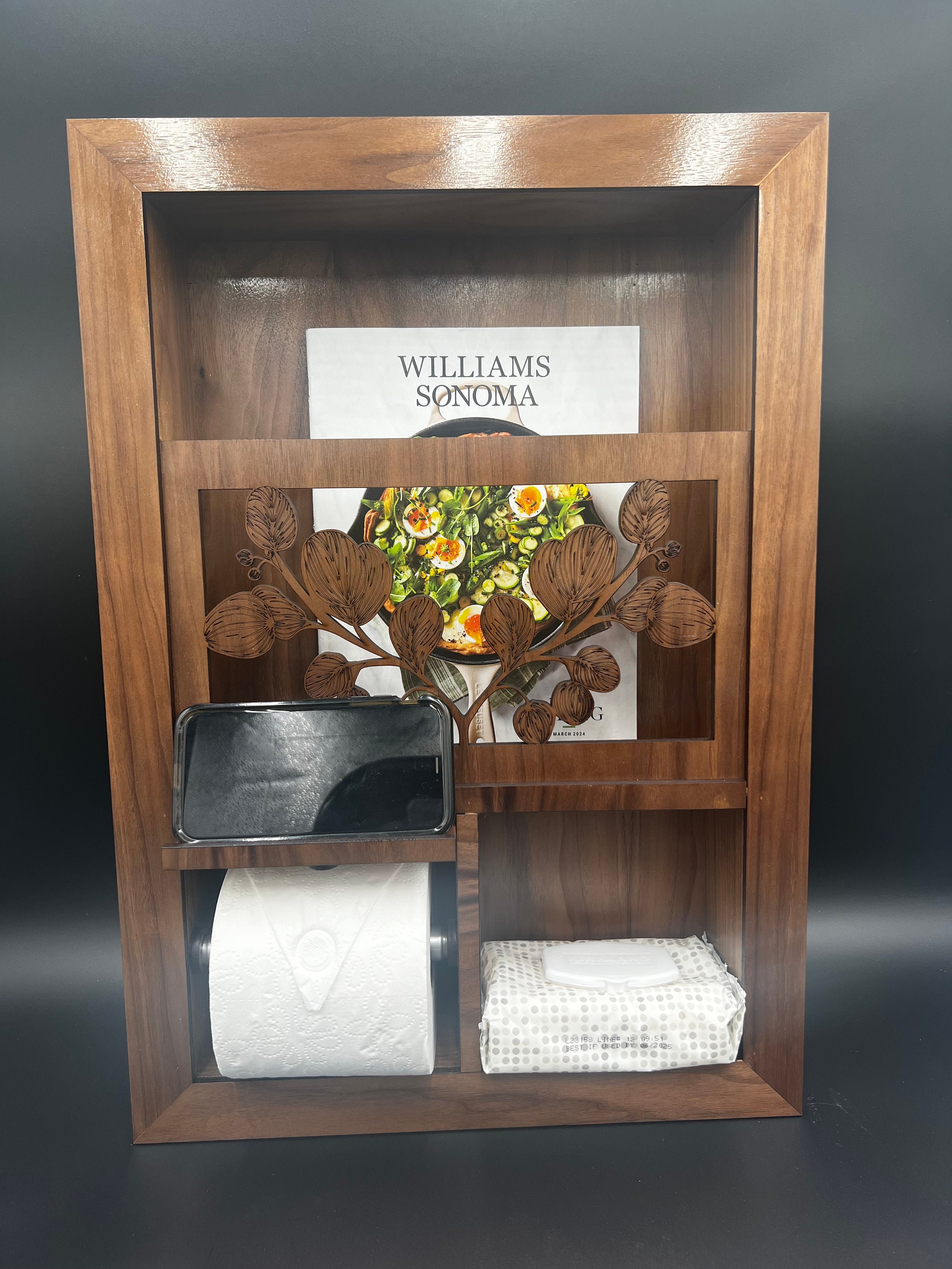 Recessed Toilet Paper Dispenser With Magazine Storage. One or Two