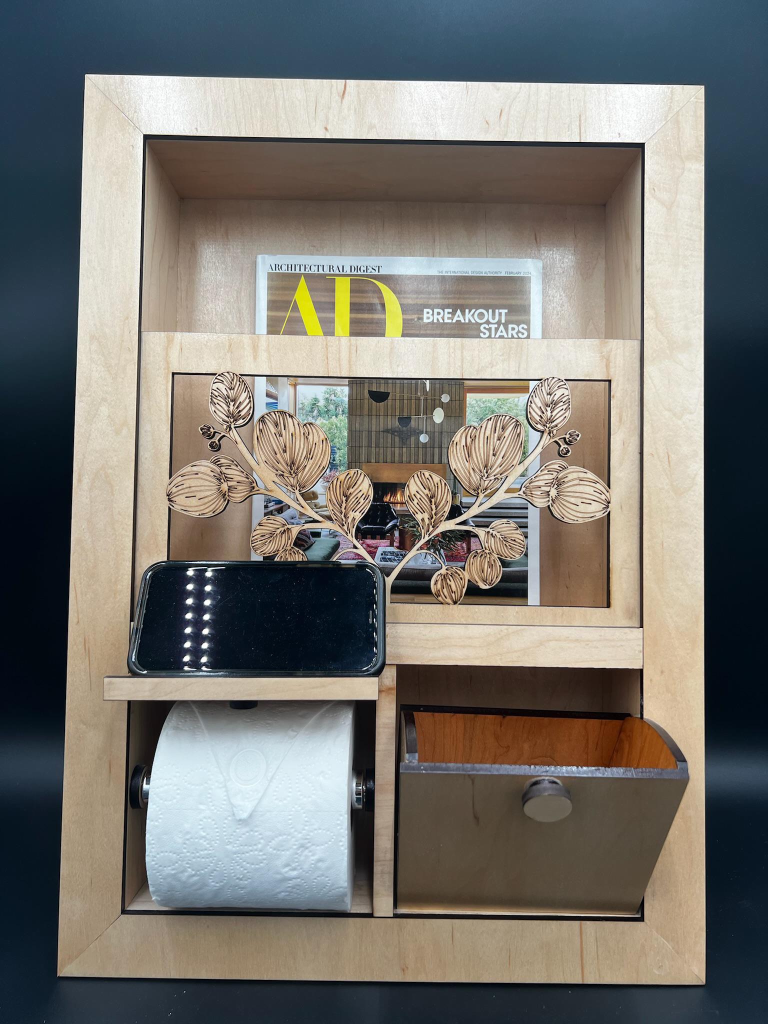 Recessed Toilet Paper Dispenser With Magazine Storage. One or Two
