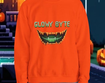 Halloween Unisex Sweatshirt Gift, Creepy Pumpkin Sweatshirt, Halloween Party Sweatshirt, Creepy Pumpkin Sweatshirt, Retro Halloween Fashion