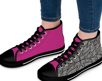 High-Top Colorful Sneakers, Breathable Shoes, Comfortable Sneakers, Stylish Pink Shoes, Women's Pink Shoes, Summer style comfortable Shoes