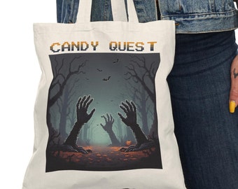 Halloween Bag For Treats, Halloween bag, Halloween Cotton Bag, Retro Halloween Bag, Reusable Shopping Bag, Trick Or Treat, Spooky Bag Gift