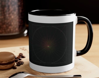 Cosmic Mug, Space ceramic mug, laser Lights, Cosmic-inspired Gift, Unique, Space, Sci-Fi, Cosmic Design, 70's, 80's, Retro, Spacial Spectrum