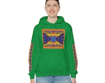 Flowers Hoodie, Unisex Hoodie, Stylish Sweater, Casual Style, Comfortable, Cotton Polyester, Eye-Catching, Fashionable, Cozy, Spring Colors