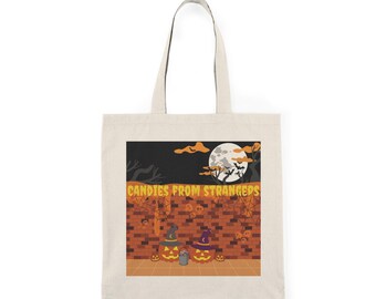 Bag For Treats, Halloween Treats Bag, Halloween Cotton Bag, Bag For Halloween season, Trick Or Treat Bag , Spooky Bag For Candy Collection