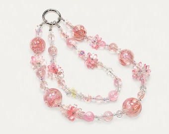 Handgemaakte telefoonhanger van kralen van Crystal Garden
