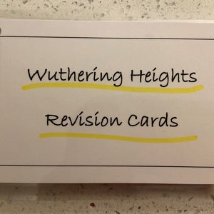 A-level English Literature Wuthering Heights Revision Flash Cards