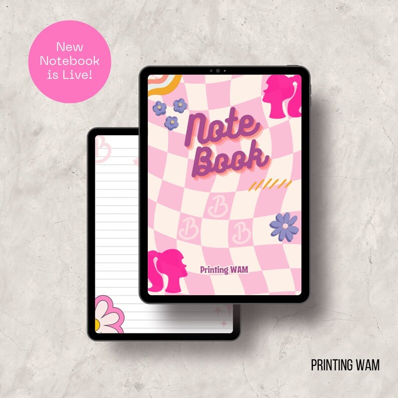 Barbie Pink Notebook Digital Edition - Etsy