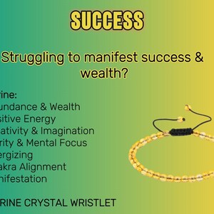 Success & Wealth Bracelet -Citrine Crystal