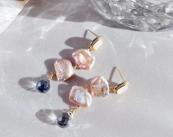 Freshwater Pearl Earring | Pearl Earrings|  Pearl Dangle Earring | S925 Studs | Baroque Pearl Drop Earring | Long Pearl | Gift For Her
