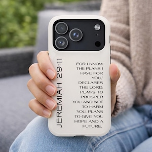 Personalized Bible Verse iPhone Case | MagSafe® Case for iPhone 13 to 17 | Custom Scripture iPhone Case | Christian Phone Case