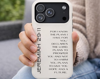 Personalisierte Bibel Vers iPhone Hülle | MagSafe® Hülle für iPhone 13 bis 17 | Benutzerdefinierte Schrift iPhone Hülle | Christliche Handytasche