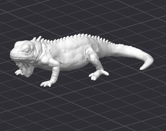 Iguana STL 3D Printer File Reptile Lizard