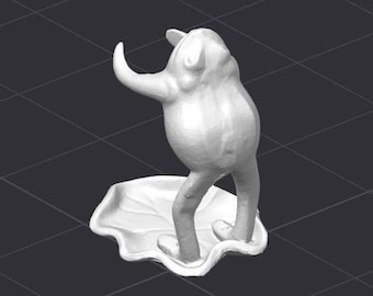 Archivo STL para impresora 3D de nenúfar de rana de pie