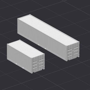 Versand Frachtbehälter Conex STL 3D Drucker Datei