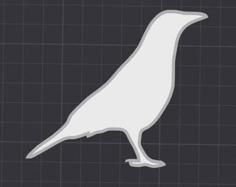 Fichier d'impression 3D corbeau charme silhouette corbeau