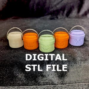 Halloween Boo Bucket Complete Set STL 3D Printer File