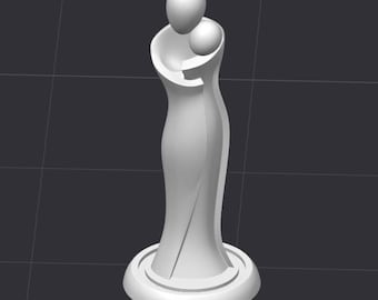 Fichier d'impression 3D Sculpture maman et enfant pour la fête des mères