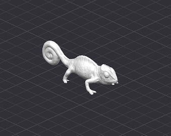 Chameleon STL 3D Printer File Reptile Lizard Cham
