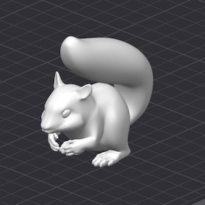 Squirrel STL 3D Printer File Animal
